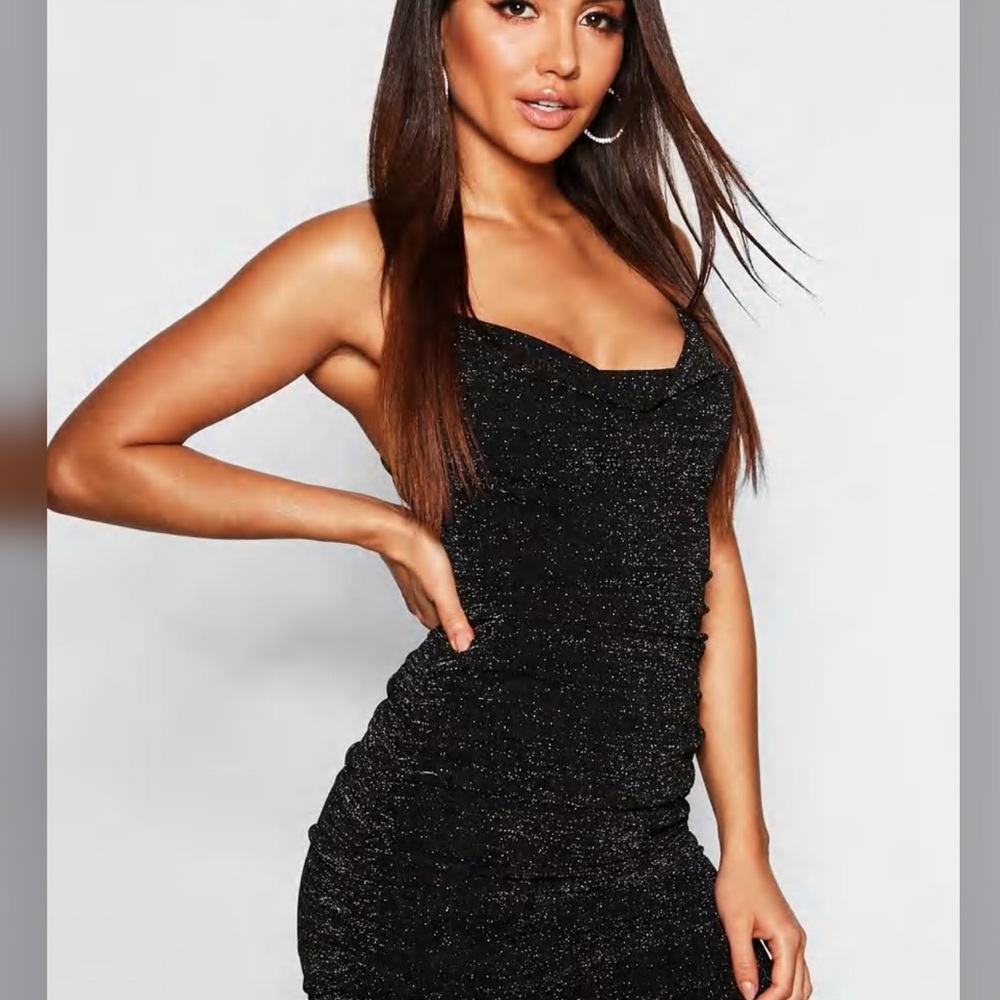 Armani Exchange Glitter Cowl Neck Dress Size XS/Small